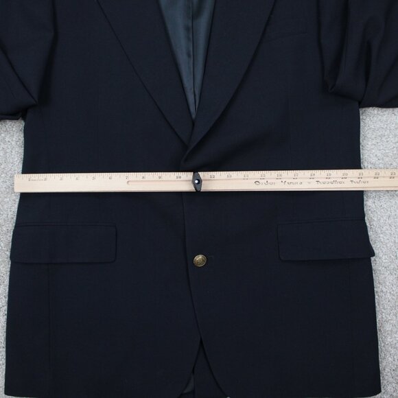 Jos. A. Bank Gordon Blazer Men 43 Long Blue 2 Button 100% Wool Sports Jacket - Picture 3 of 15
